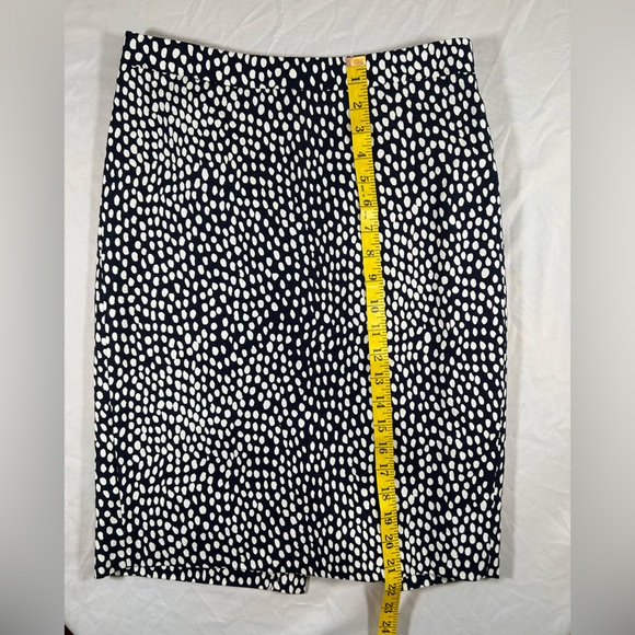 J. Crew Women’s Navy White Modern Polka Dot Pencil Skirt 100% Cotton Size 0 NWT - Picture 12 of 12